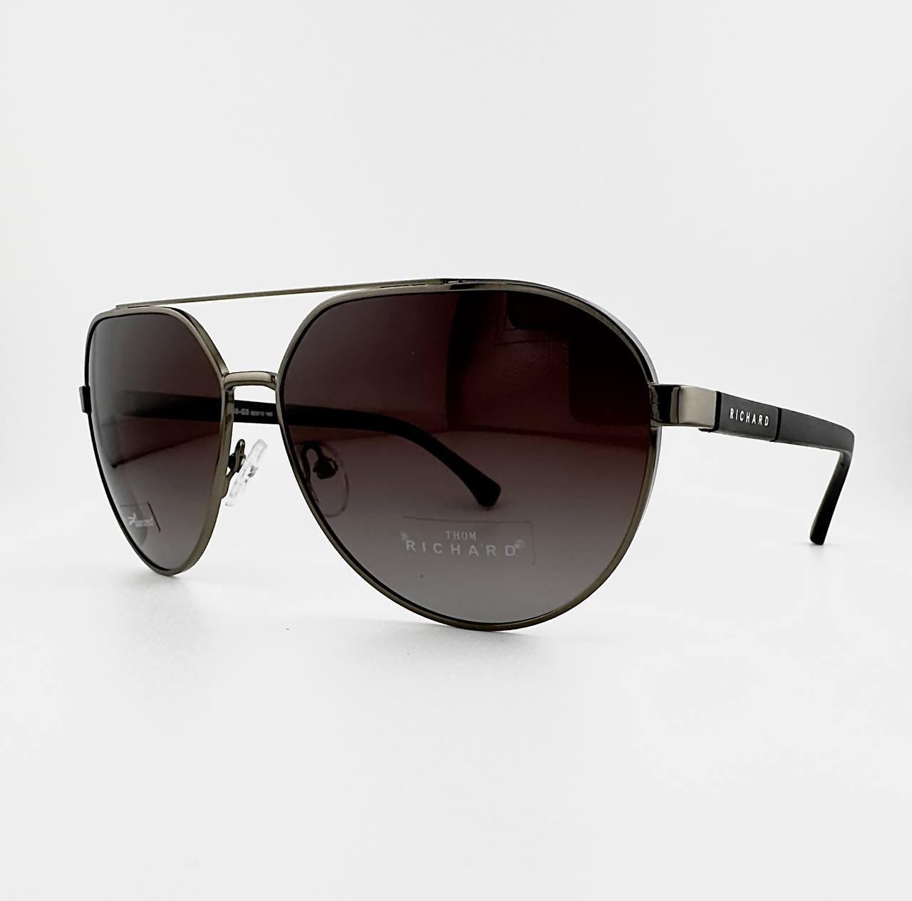 Thom Richard TR9049 Men’s Sunglasses Polarized Aviator Gunmetal Gradient G3 NEW