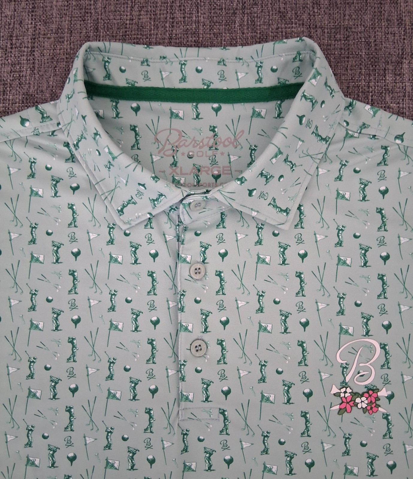 Barstool Sports Swing Master Golf Polo Shirt Mint Green Size XL NWOT
