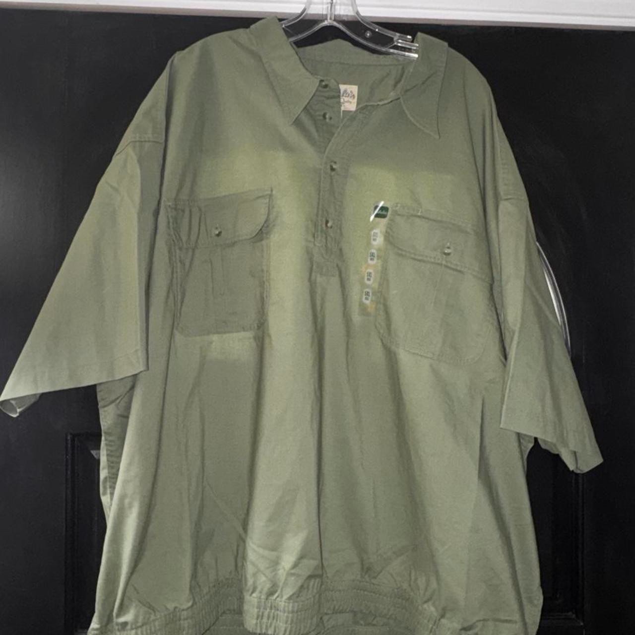 Cabela’s Outdoor Gear Casual workwear green Shirt Size 5XL Men all cotton