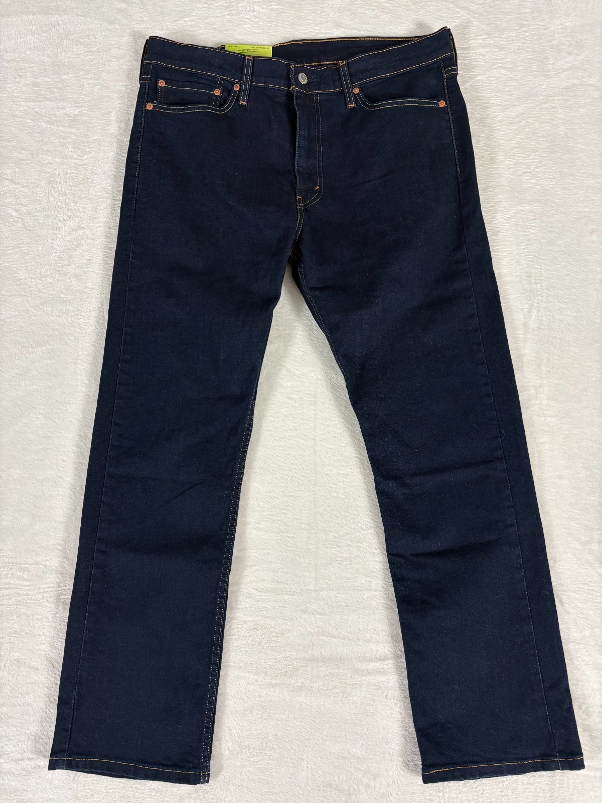 Levi’s 513 FLEX Jeans Mens 36×30 Blue Denim Dark Wash Slim Straight Leg