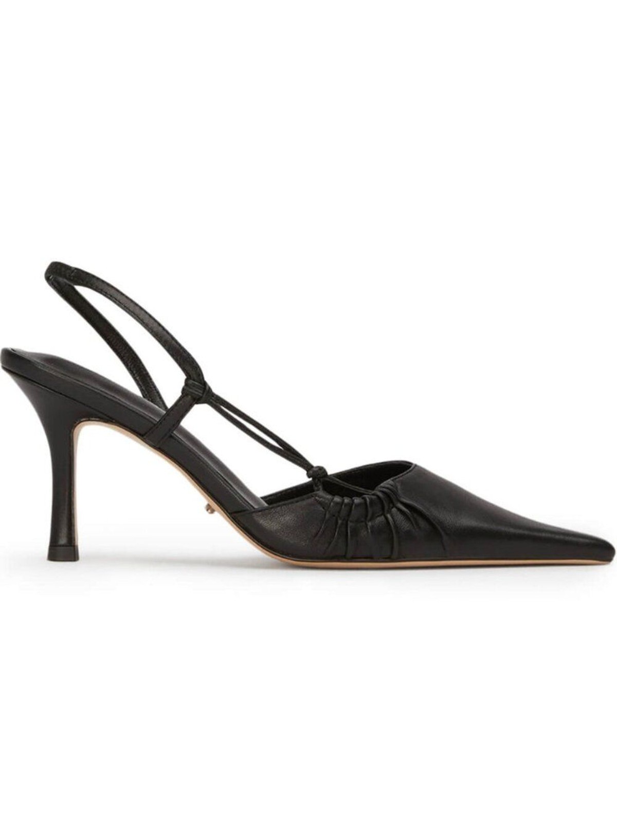 Tony Bianco Sakai Slingback Pump in Black Nappa mid kitten heel pointed toe