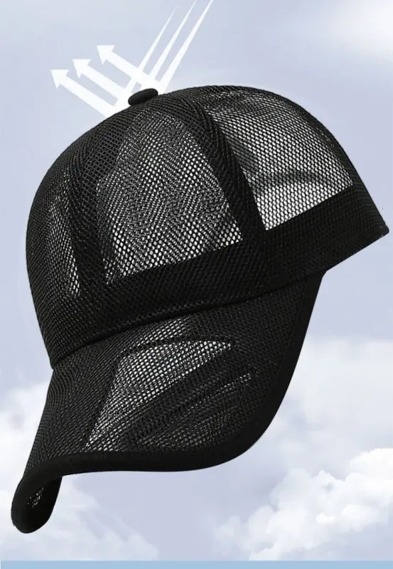 Breathable Mesh Cap Openwork Summer Sun Hat Outdoor Sports Unisex
