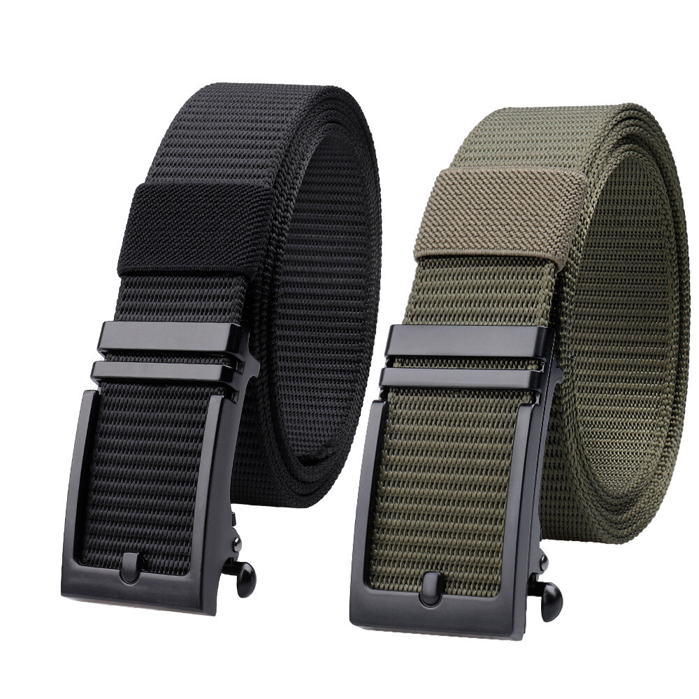 Mens Ratchet Belt Nylon Web Belts for with Automatic Slide Buckle Tactical Belt