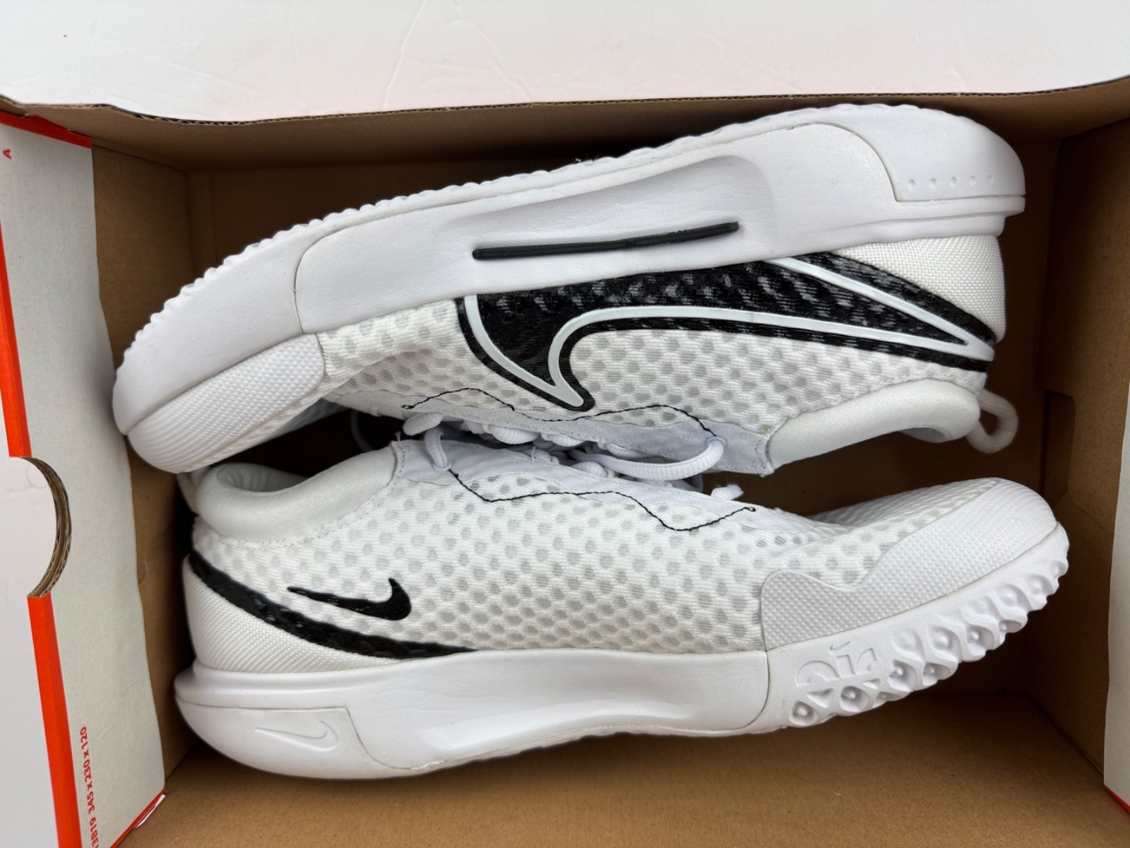 Nike Zoom Court Zoom Pro Hardcourt Tennis Shoes-White/Black-DH0618-100- Men’s Sz