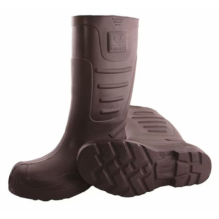 Tingley 21144 Men’s Airgo Tall Rubber Boots, Plain Toe, 15″ Height, Brown, 9