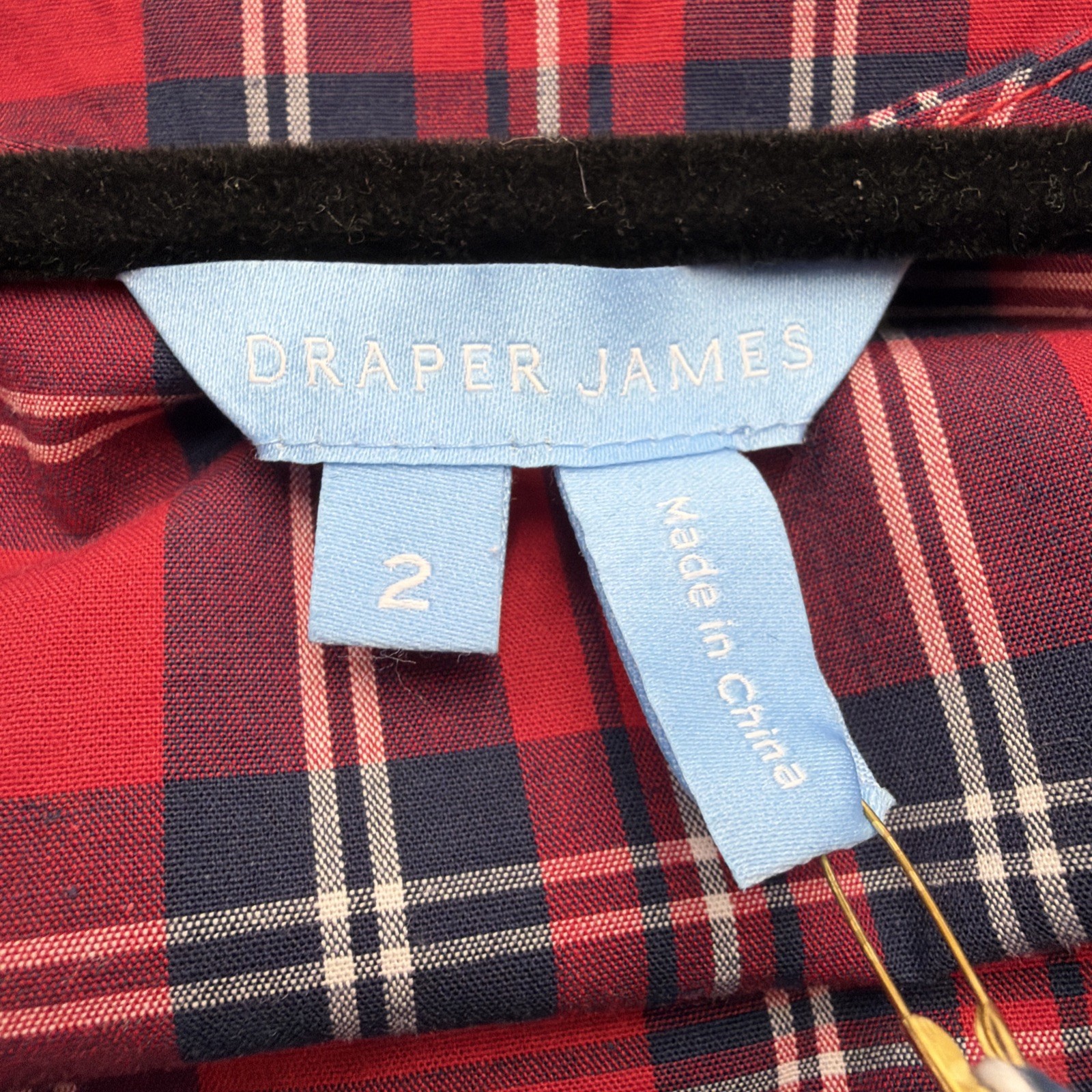 NWT $185 Draper James Reba Midi Wrap Dress Angie Plaid Belted Size 2