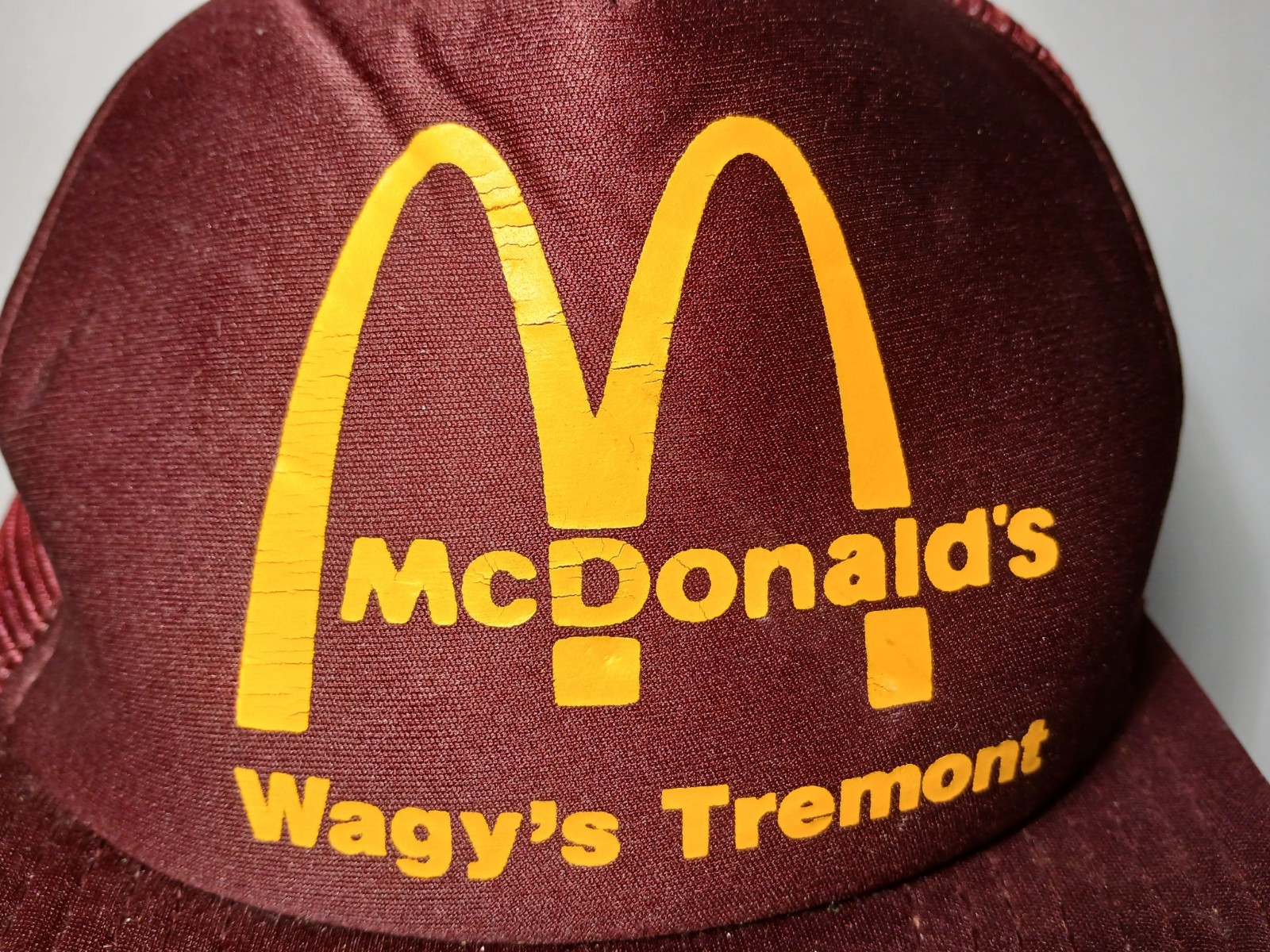 1980s Old Vintage McDonald’s SNAPBACK TRUCKER HAT CAP Wagy’s Tremont AS IS