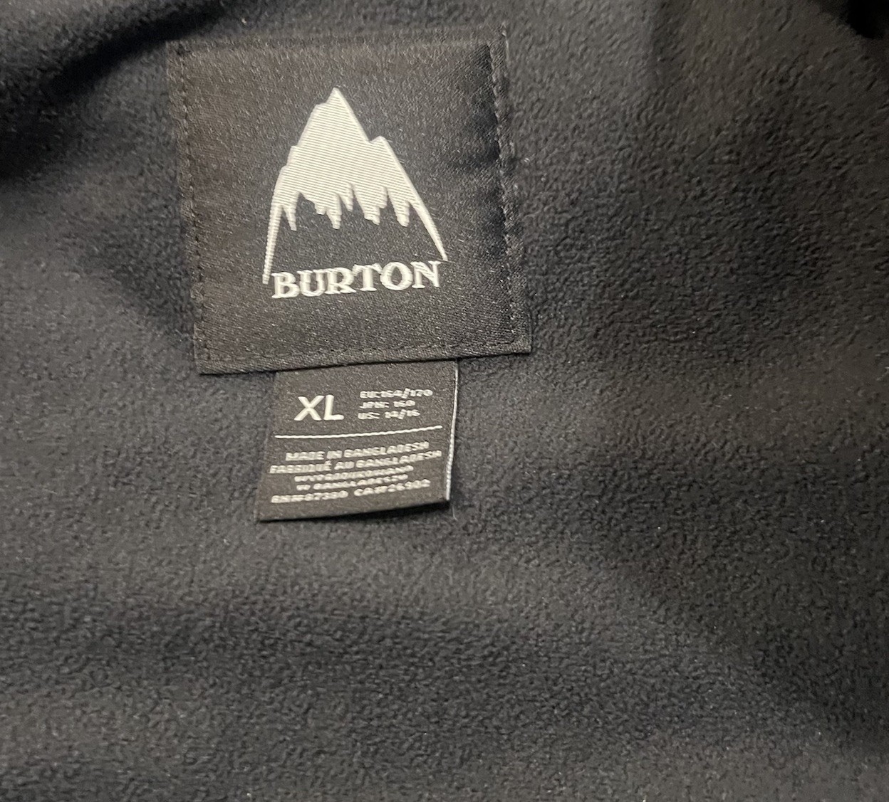 Burton Men’s XL Hooded Snow Ski Jacket Gray Black Insulated Winter Coat