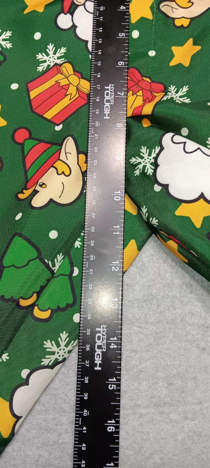 Suitmeister Christmas Slacks Dress Pants Mens Size S 34-36 Green Santa Holiday