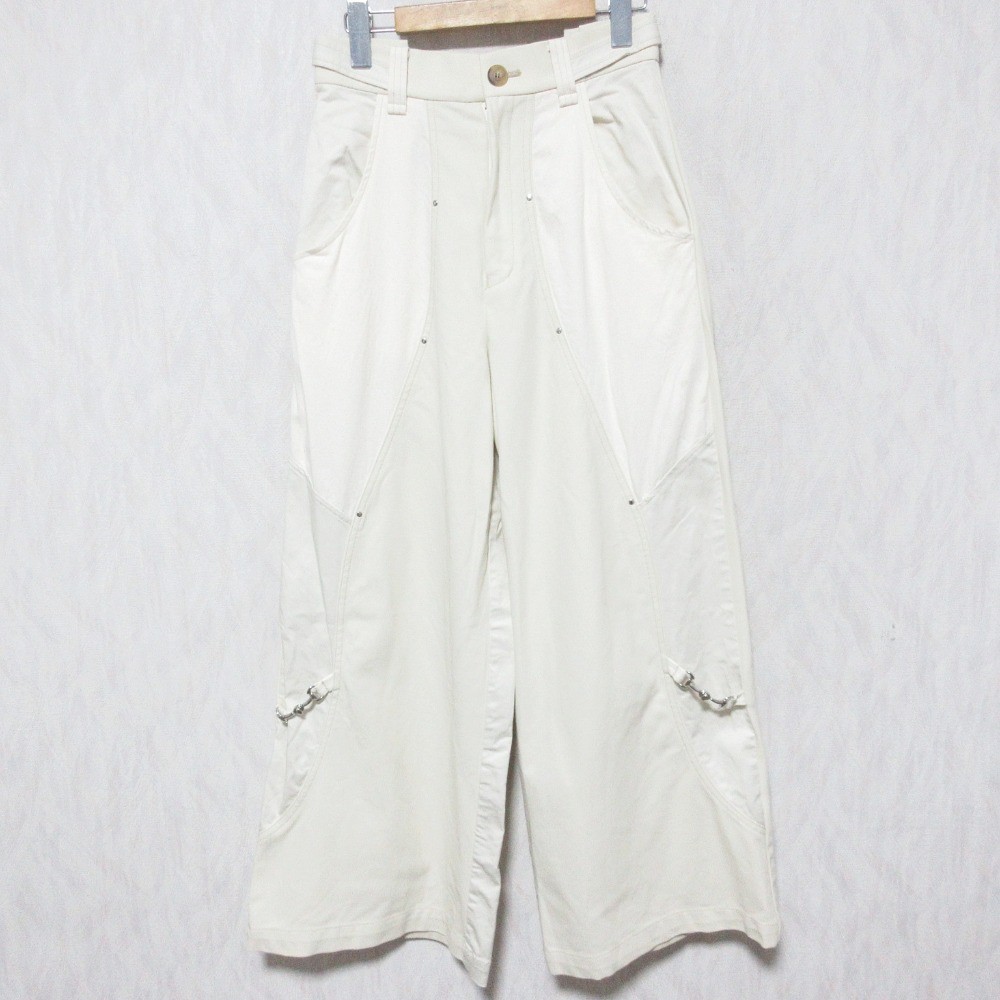 24SS PUBLIC TOKYO Wide Pants 164340002 Size 2 Beige Women USED