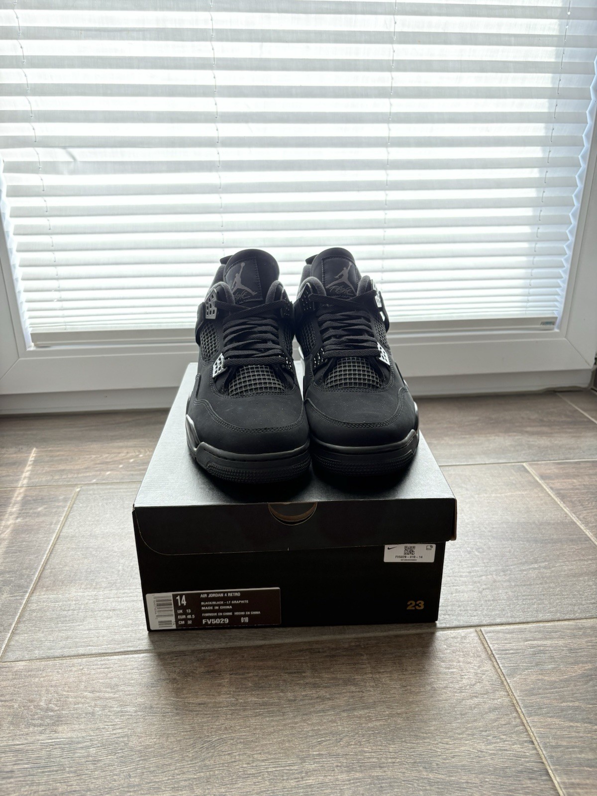 Nike Air Jordan 4 Black Cat EU 48.5 | US 14 | UK 13