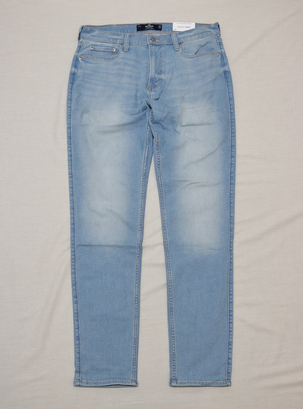 Hollister Men Zipper fly Stretch Athletic Skinny jeans size 36×34 new with tag