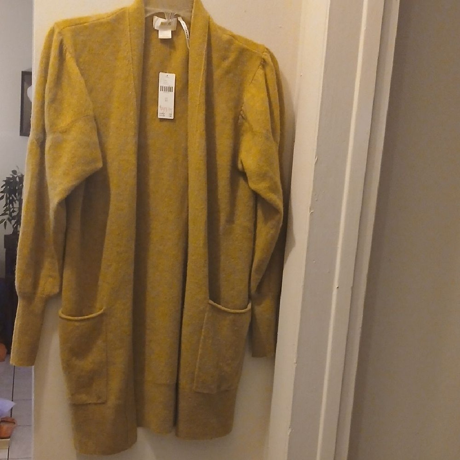 Women’s Meave Mustard Open Front Cardigan Size X Small
