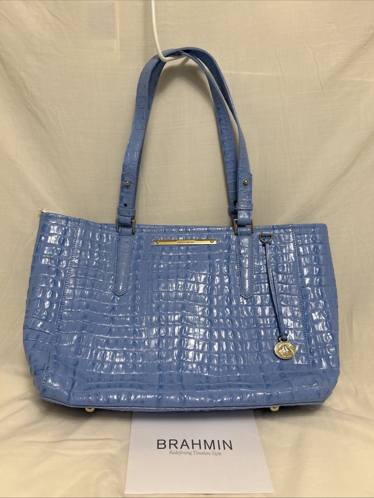 Brahmin Med. Arno Melbourne Gorgeous Bag New W/Tag Style #H13626SK Sky La Scala