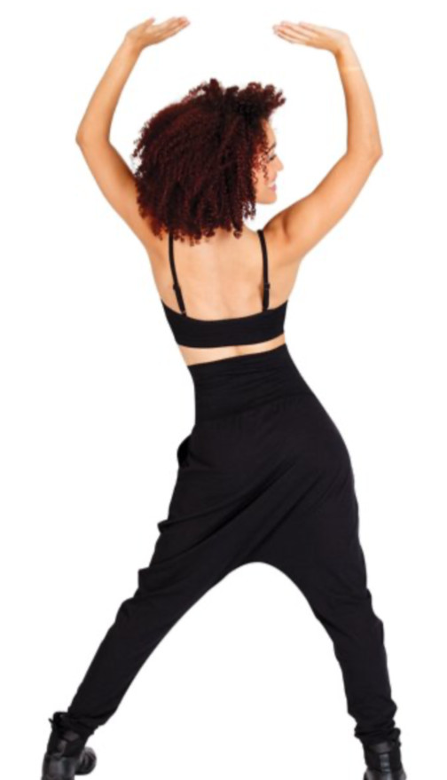 Natalie Harem Drop Crotch Baggy Pants Dance Dancewear Black New Nwt Adult Women