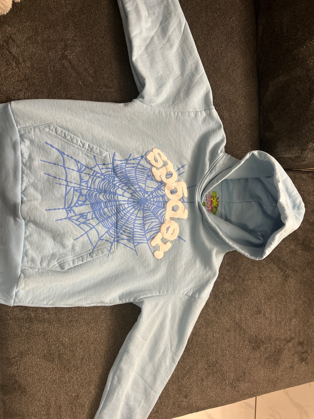 *BRAND NEW* Spider Hoodie Sky Blue Sp5der (Size Medium)