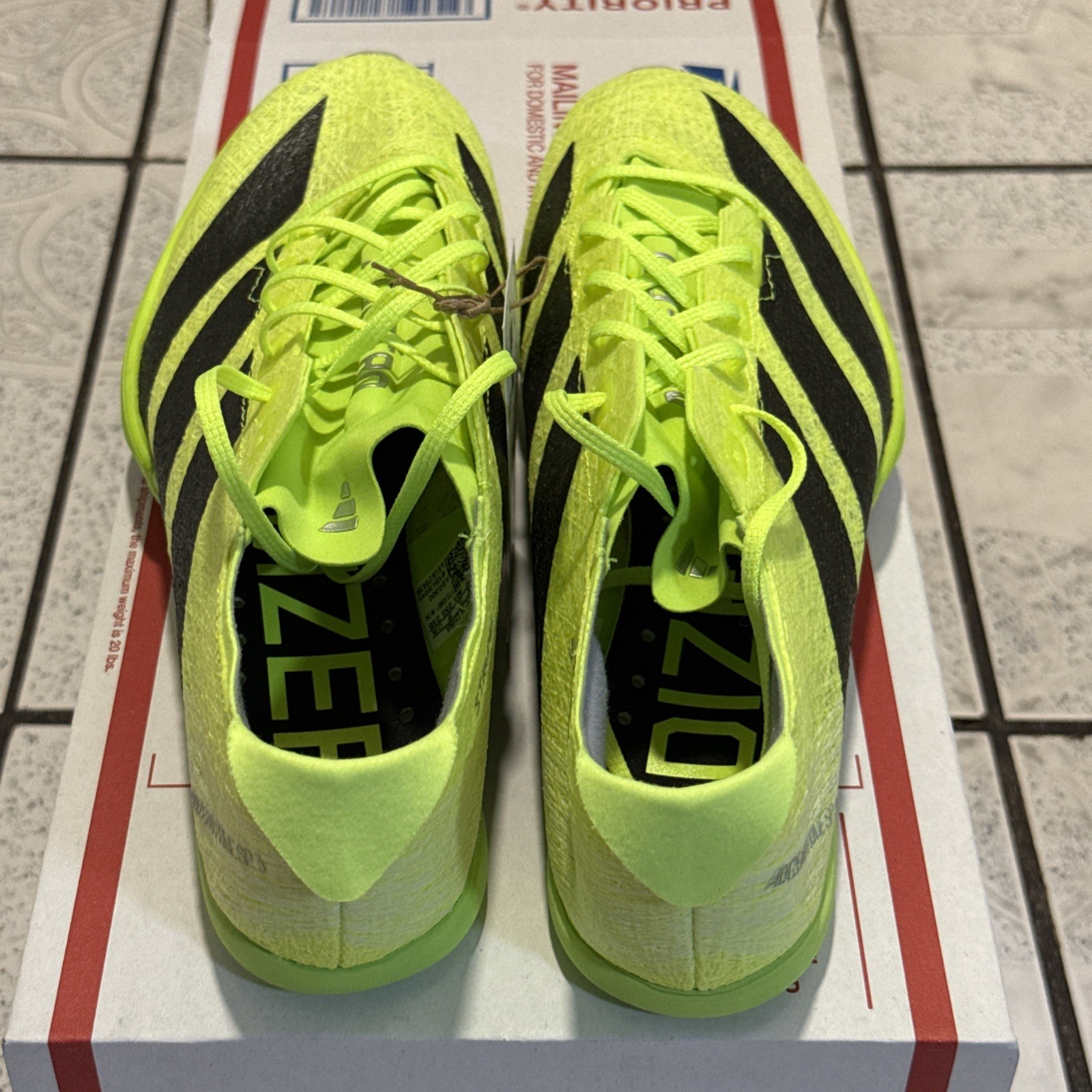 New Adidas Adizero Prime SP 3 Track Spikes Neon Men’s Size 6.5 / W 7.5 IH5800