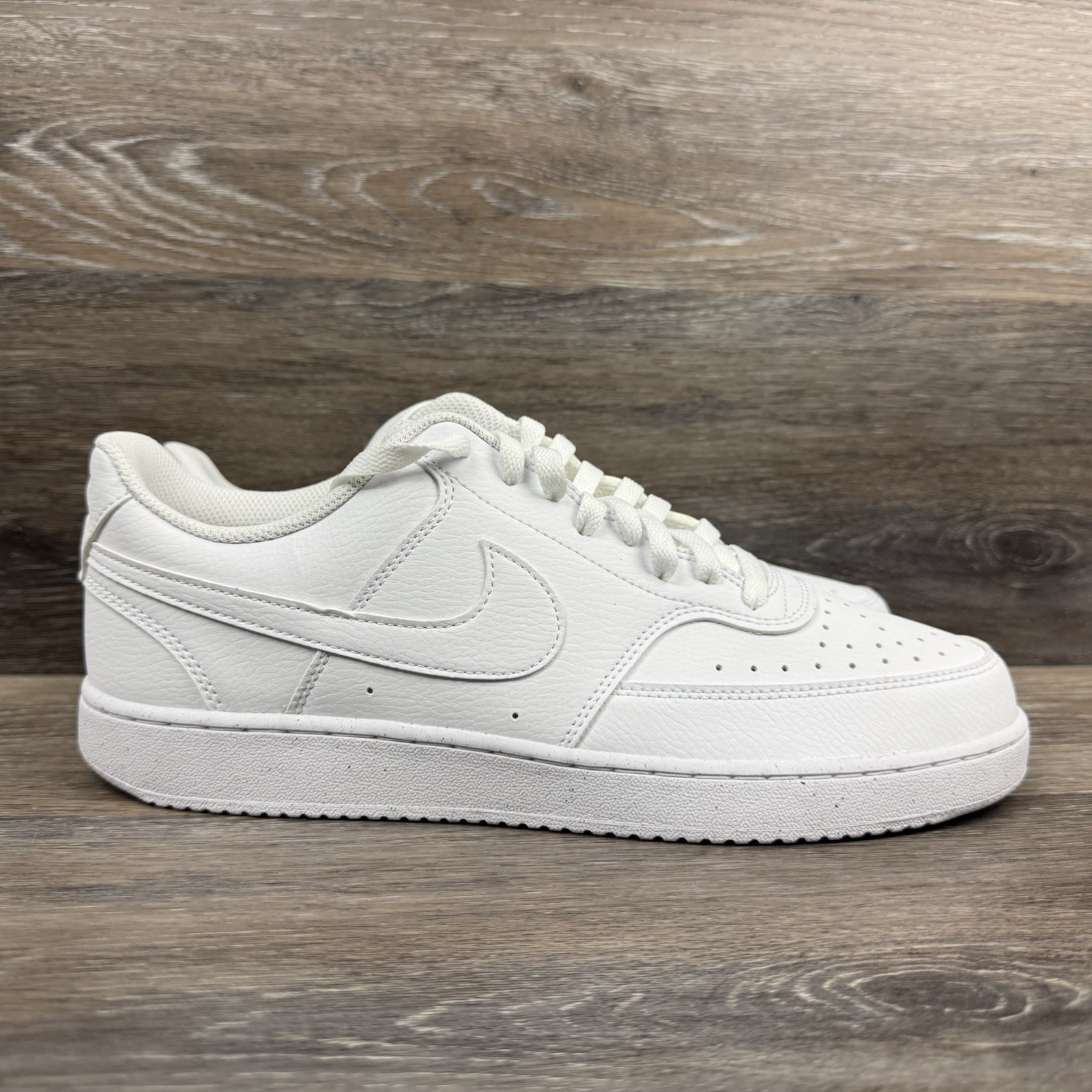 Nike Court Vision Low shoes Men Size 11 Next Nature Triple White Sneakers