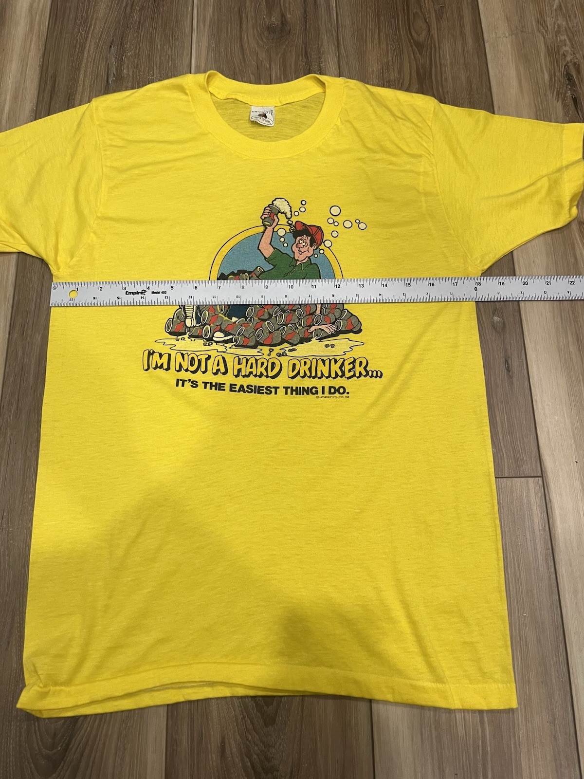 Vintage 80s “I’m Not A Hard Drinker”Cartoon “18 x 26.5” Beer. UniPrint Co 82.