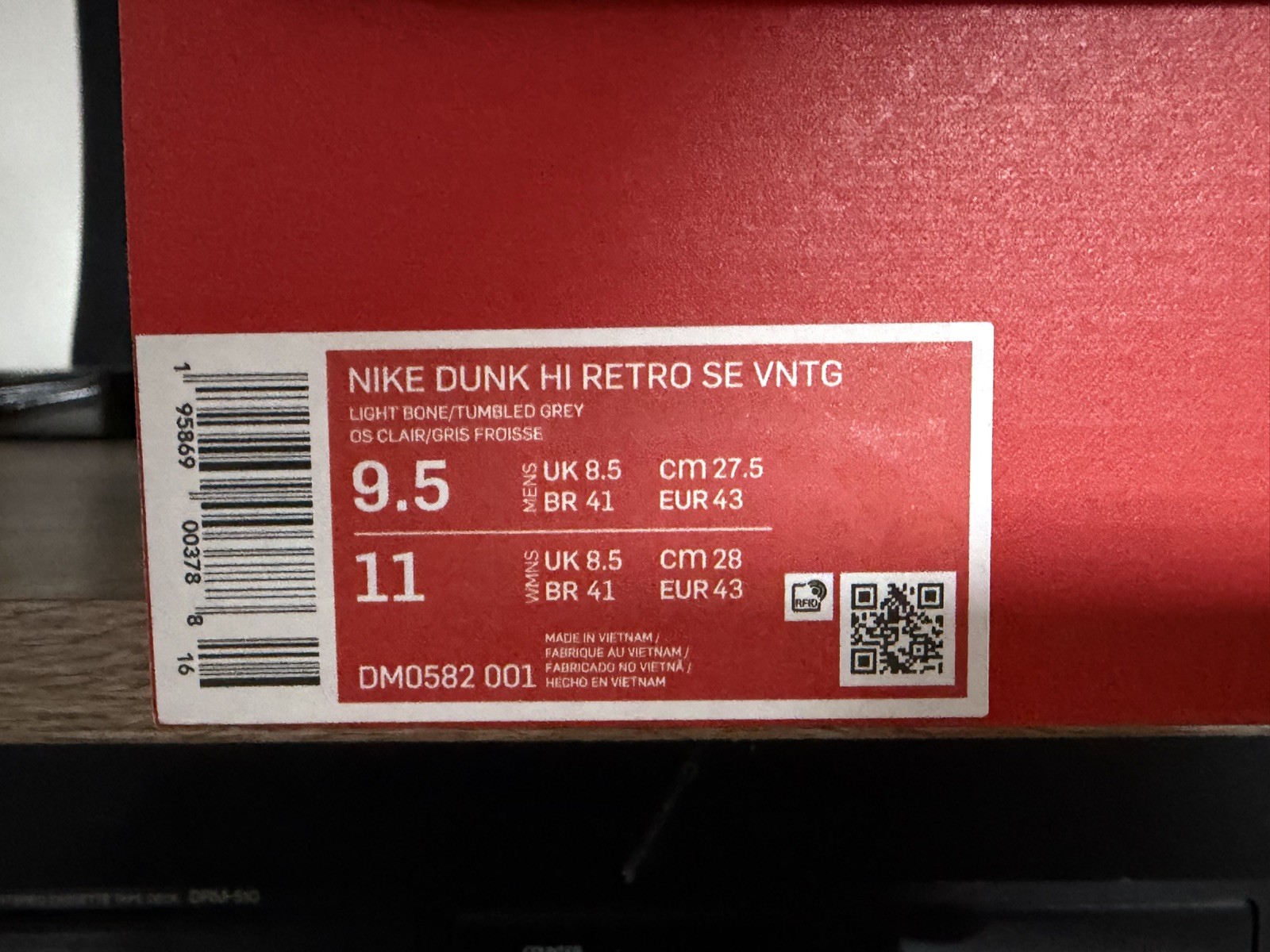 Nike Dunk High Retro SE Vintage “Light Bone/Tumbled Grey” DM0582-001 New [7-12]