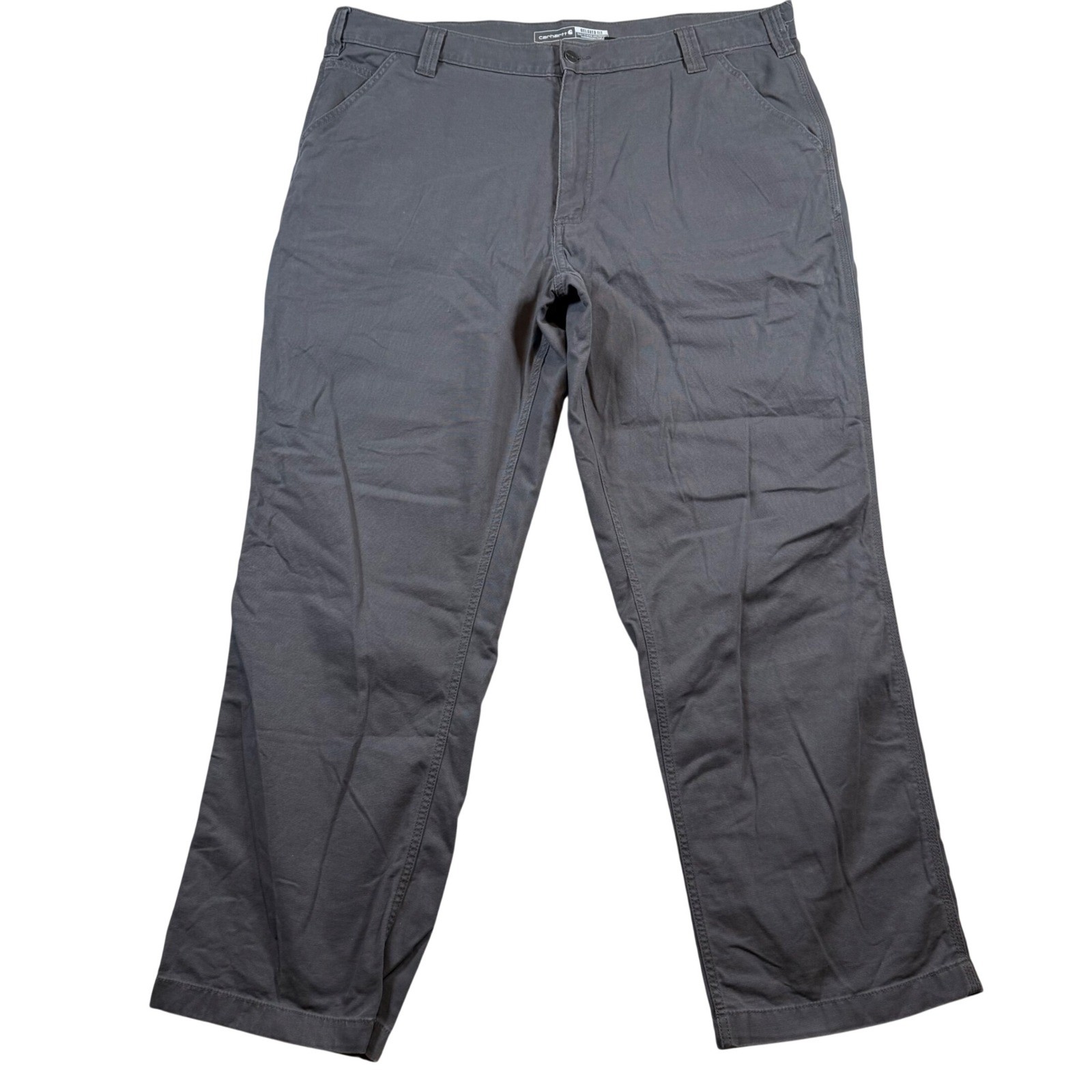Carhartt Canvas Work Pants Mens 42×32 Gray Rugged Flex Relaxed Fit 102291 039