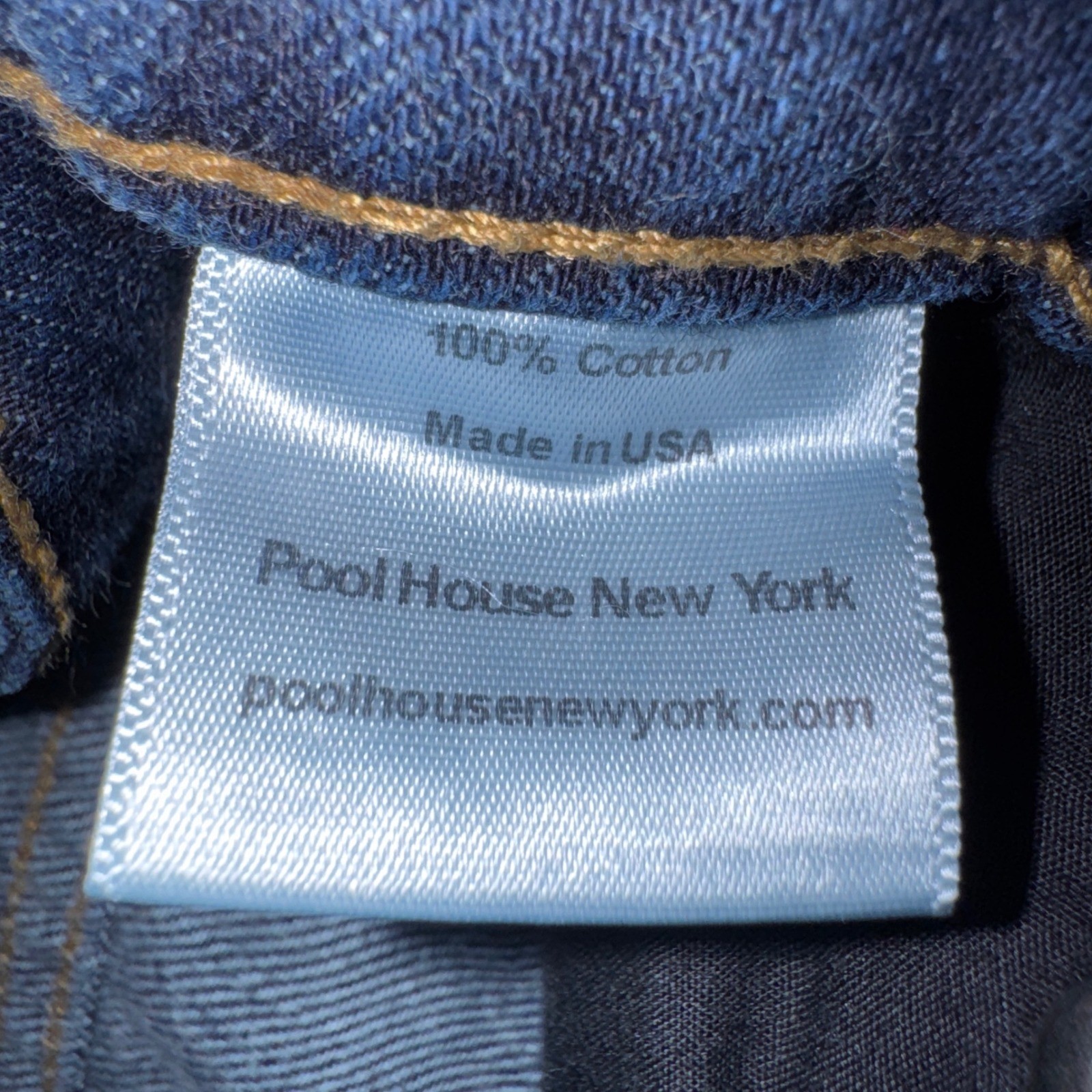 Pool House New York Size 34×32 Twisted Tokyo Raw Indigo Denim Wide Leg Jeans