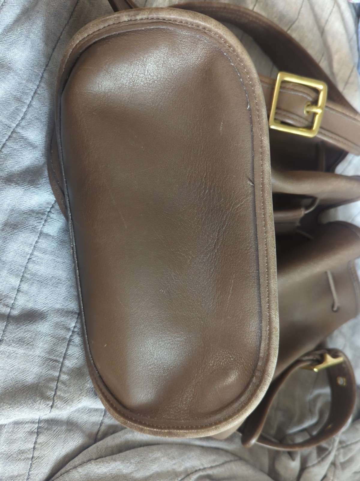 VINTAGE Coach Lula’s Legacy Mahogany Leather Drawstring Crossbody Bag # 9952