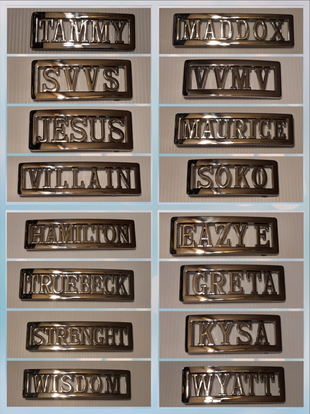Personalized Custom Name Metal Belt Buckle -Put your name / word or# on a Buckle