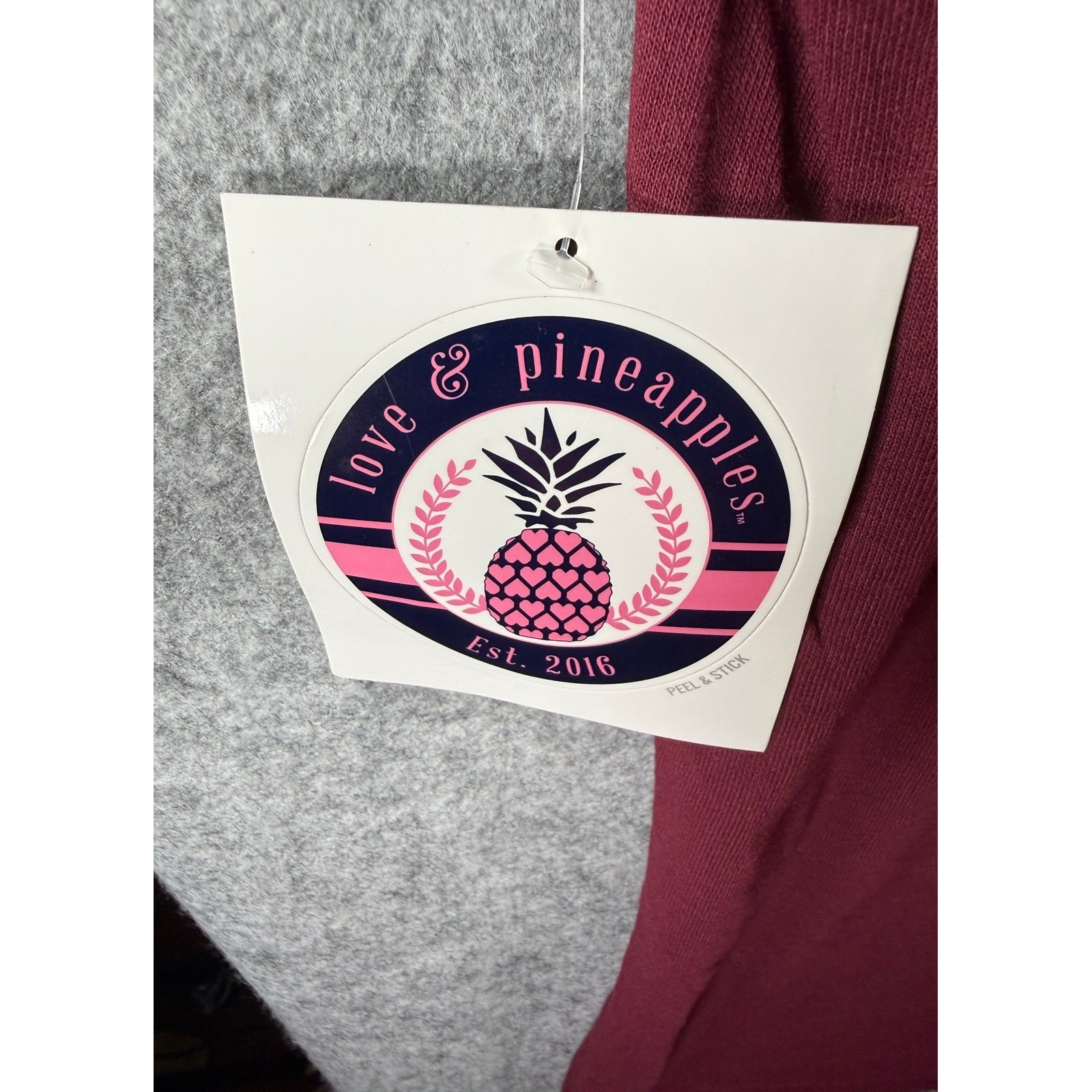 NWT Love & Pineapples Womens Part Huntress Part Girl Boss – T-Shirt Maroon L