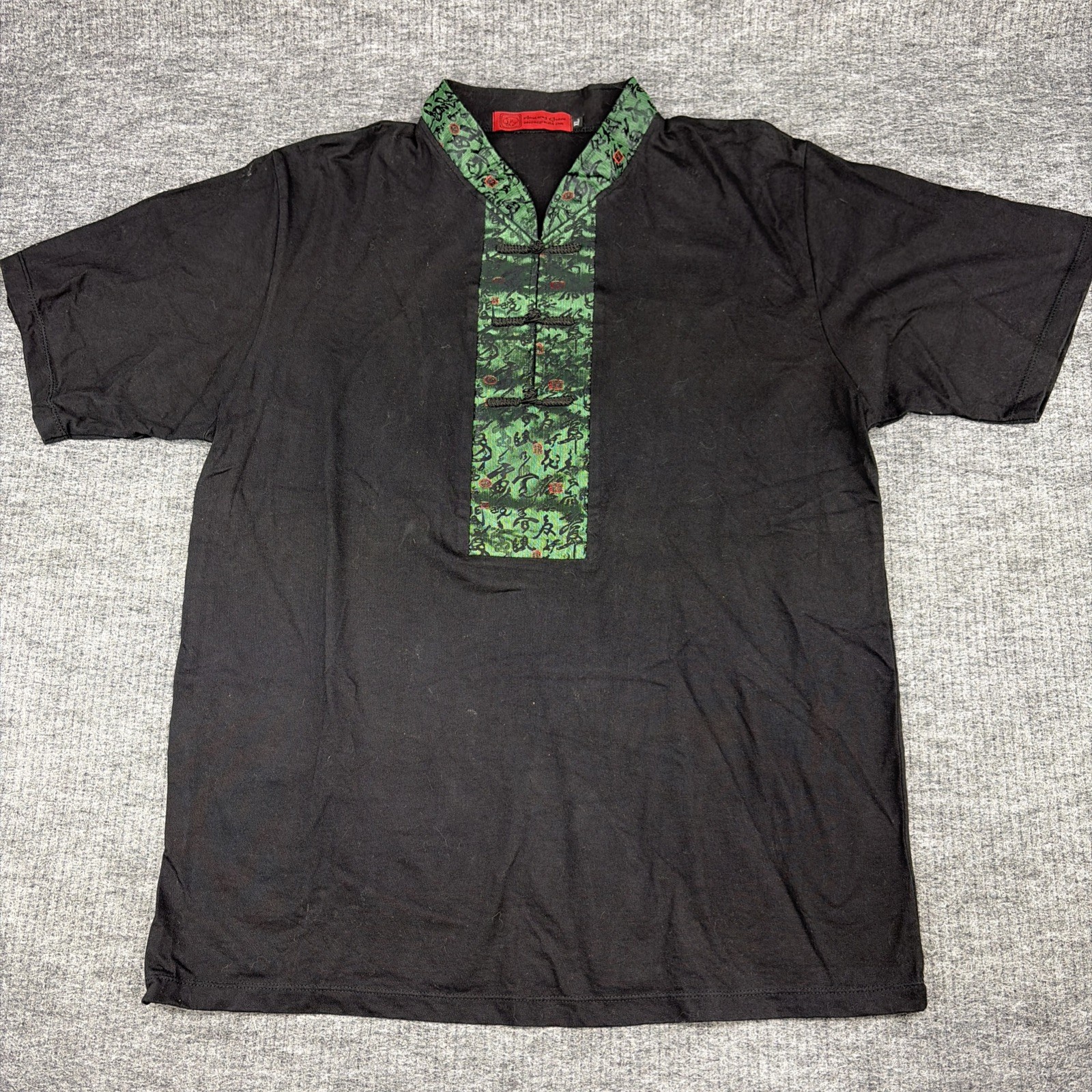 Amazing Grace Chinese Shirt – Adult size XLarge – Mandarin Collar Braid-Button