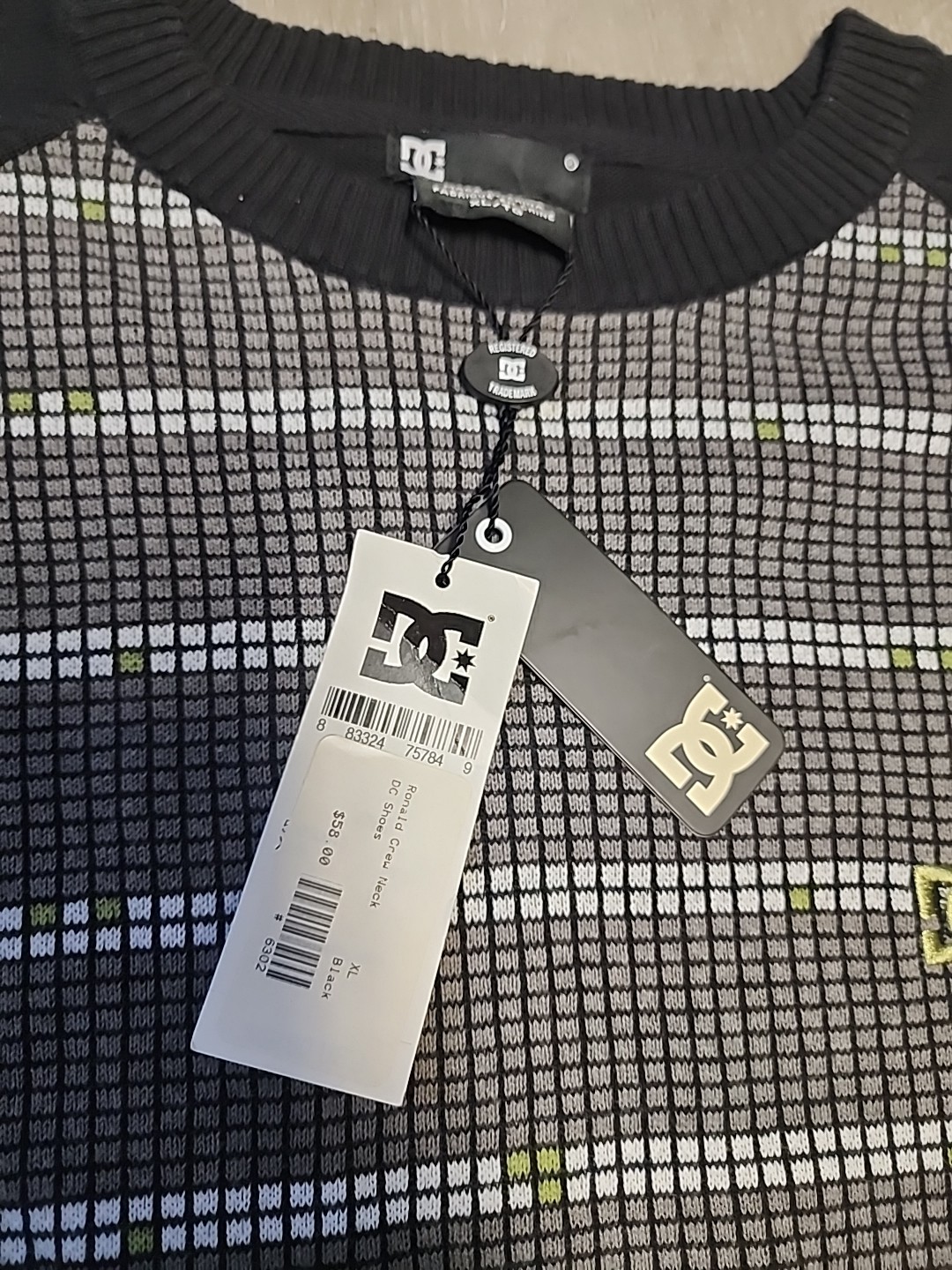 DC Shoes Ronald Crew Neck Cotton Sweater Mens XL
