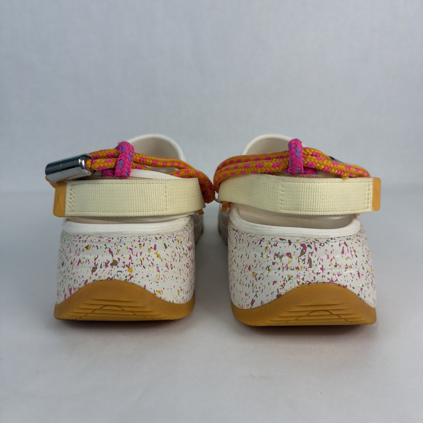 Crocs Hiker Xscape Festival Clogs Orange Speckled Confetti Sandal Size W6 M4