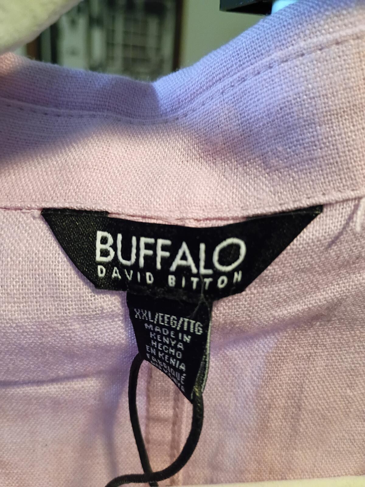 Buffalo David Bitton Lavender Pink Short Sleeve Button Front Blouse Size XXL New