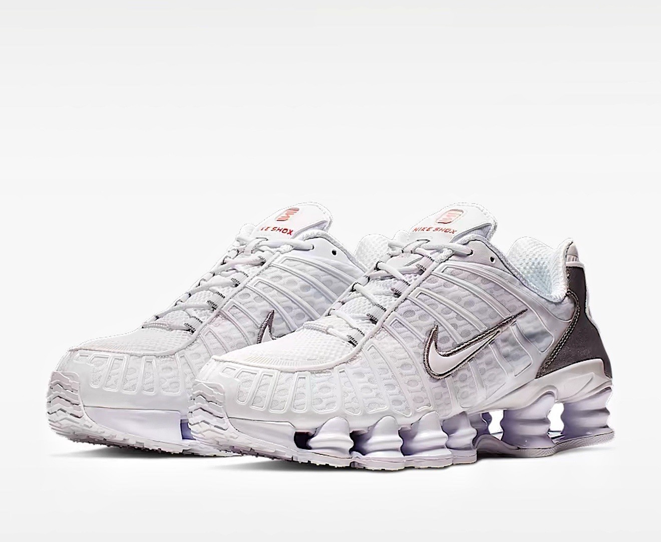 Nike Shox TL OG White Metallic Silver Sneakers Retro AV3595-100 Mens Size 10-13
