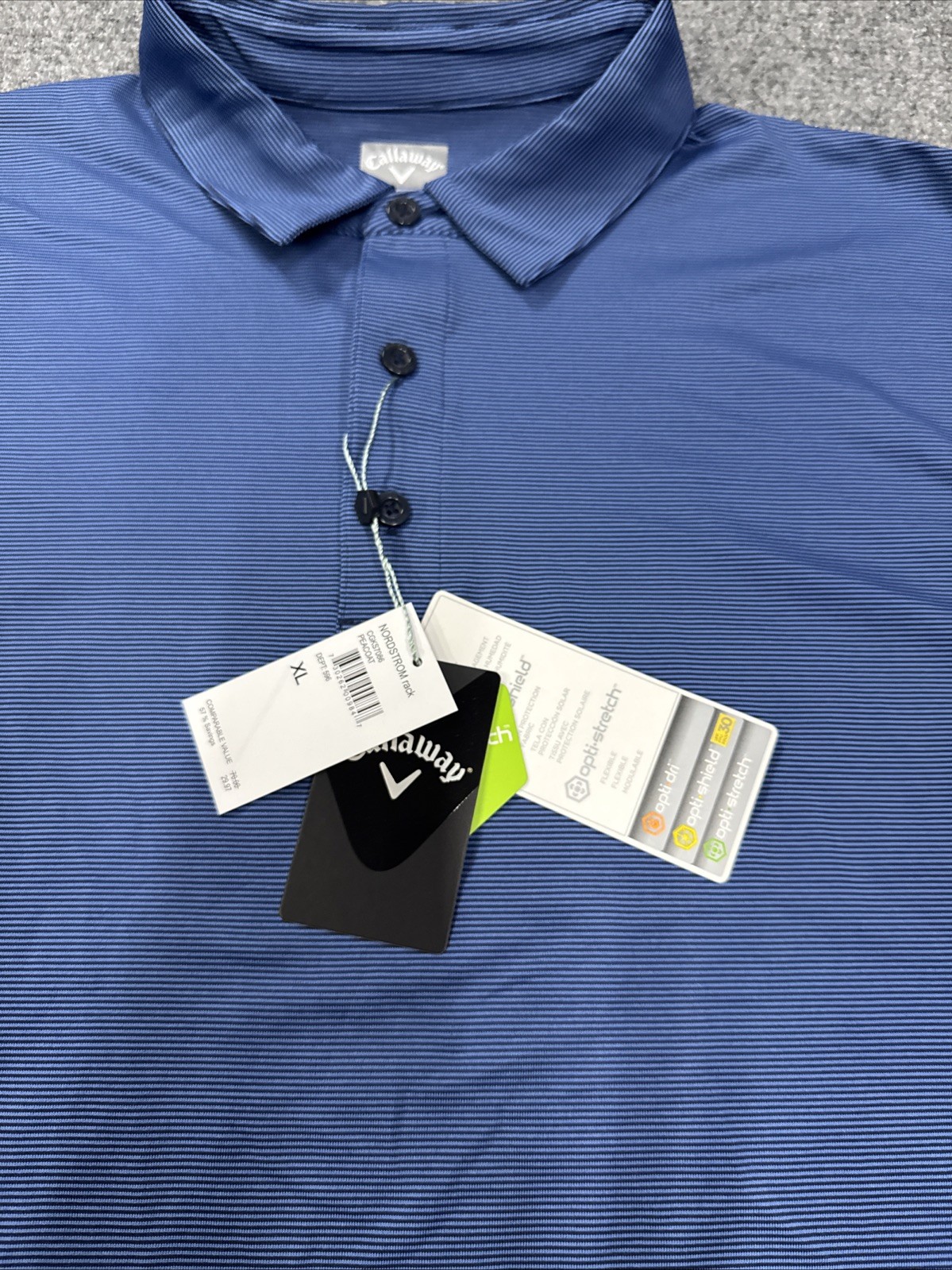 Callaway Men’s Opti-Dri Blue Golf Polo Size XL Short Sleeve Lightweight