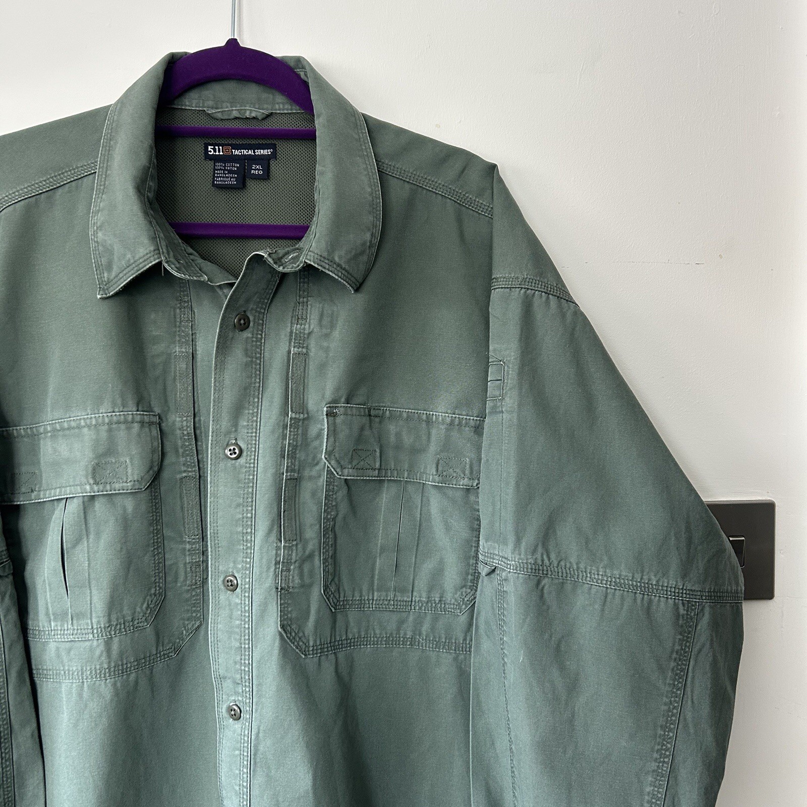 5.11 Tactical Green Long Sleeve Shirt 2XL