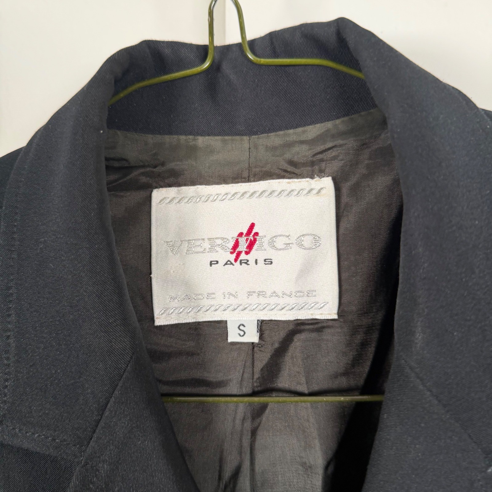 Vertigo Paris Black Tailored Blazer Made in France Women Small Structured Jacket