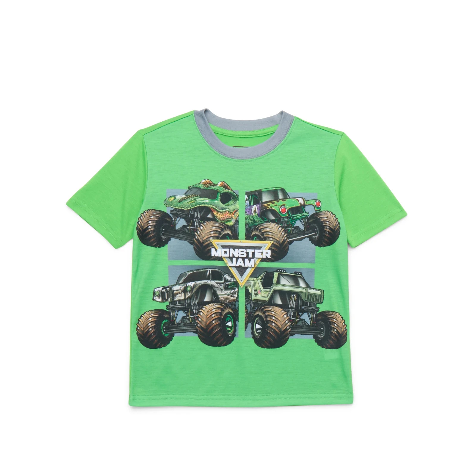 Monster Jam 2-Piece Short Sleeve Top & Shorts Pajama Set, Sizes S/L