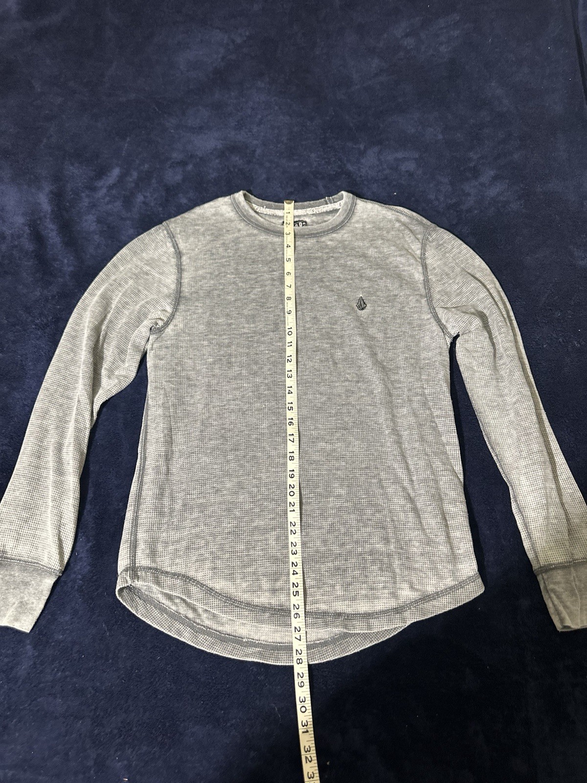Volcom Gray Thermal Long Sleeve Shirt Medium