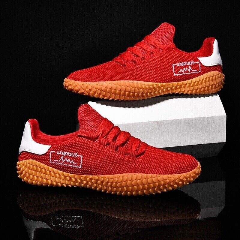 Men Running Sneakers Breathable Mesh Sport Flat Soft Badminton Shoes Non Slip Us
