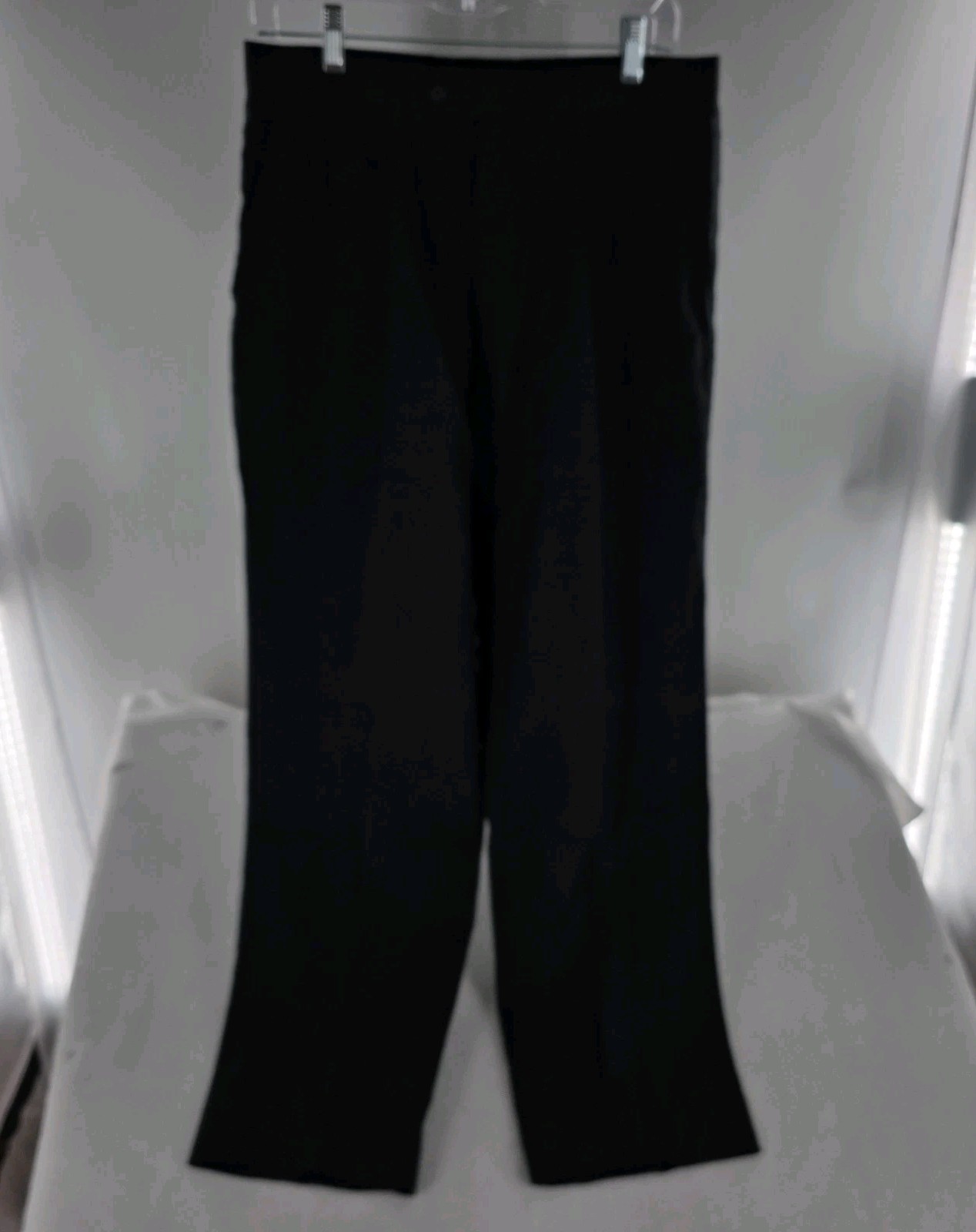 e-Luxe Evergreen Software mens Pleated LINEN Pants 32×30 New Black Portugal