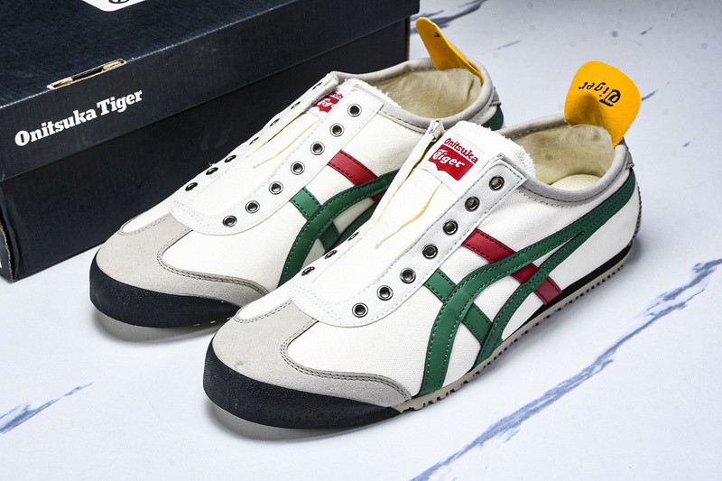 Onitsu*ka Tiger Mexico 66 Birch Green Red Yellow DL408-1684 Unisex Size 4-11