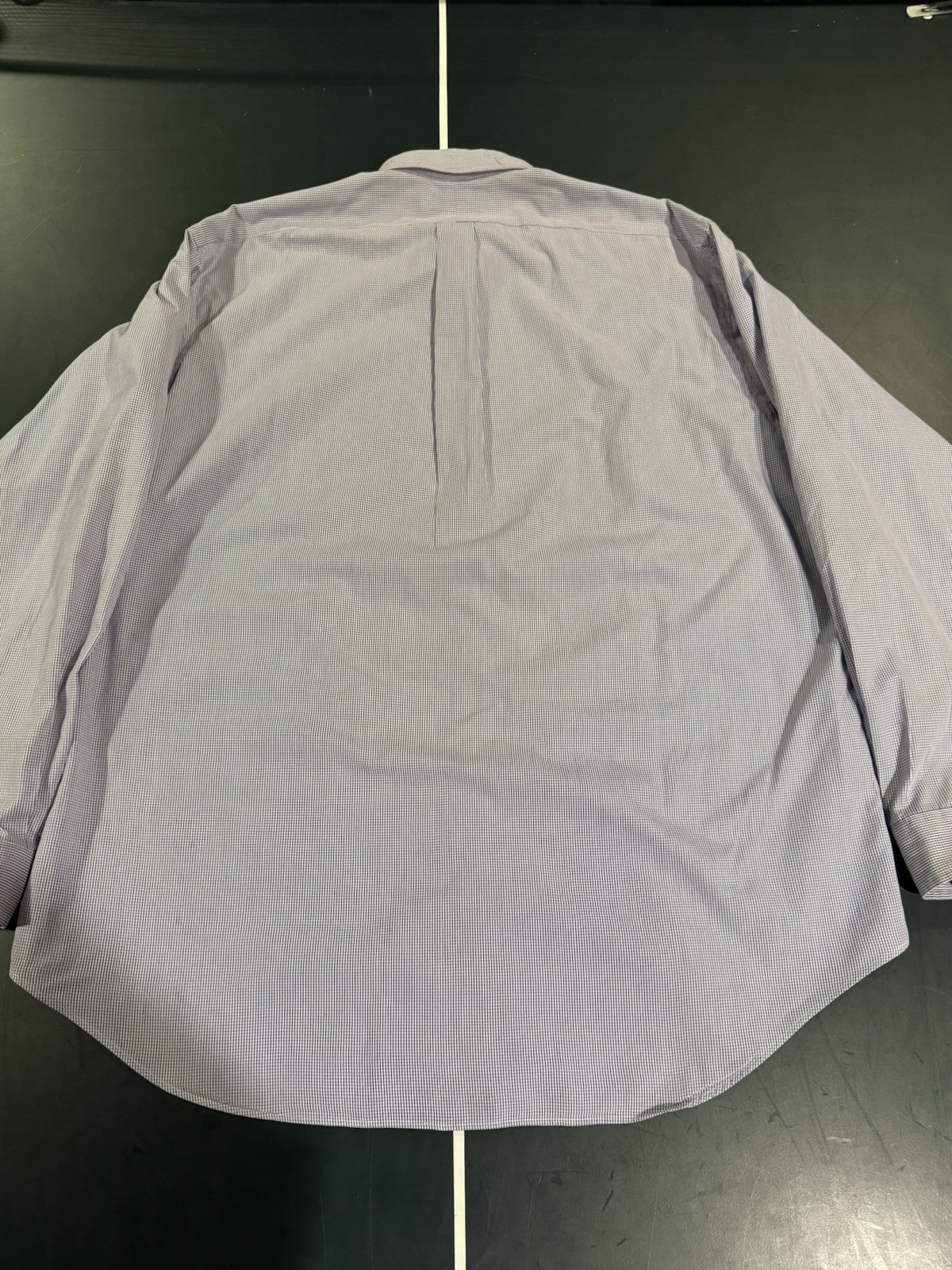 Ralph Lauren Blake XL Purple White Gingham Cotton Easy Care Button-Down Shirt