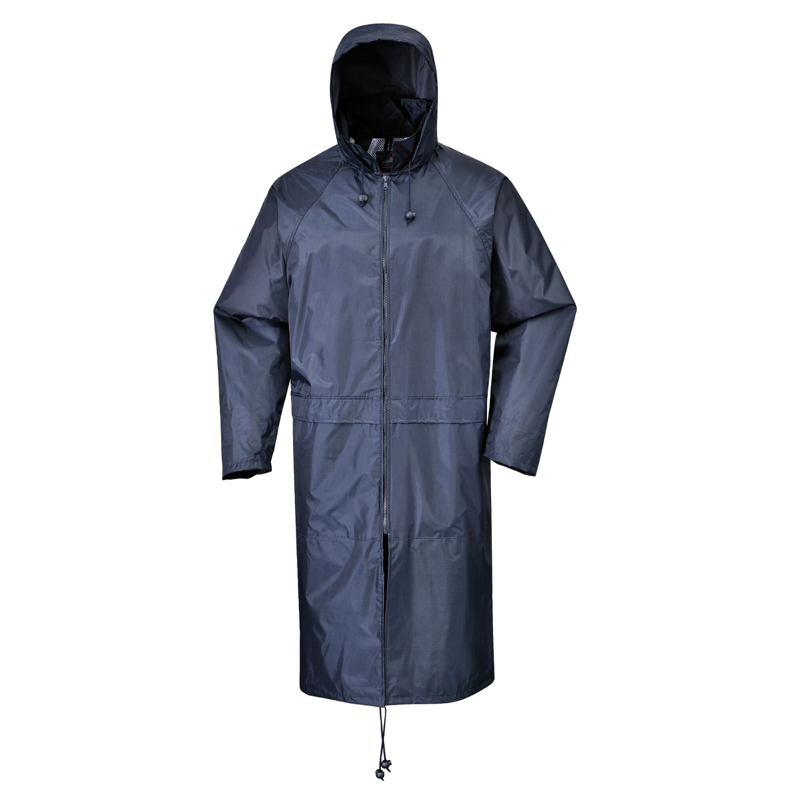 Portwest S438 Men’s Waterproof Raincoat – Lightweight Long Rain Jacket with Hood
