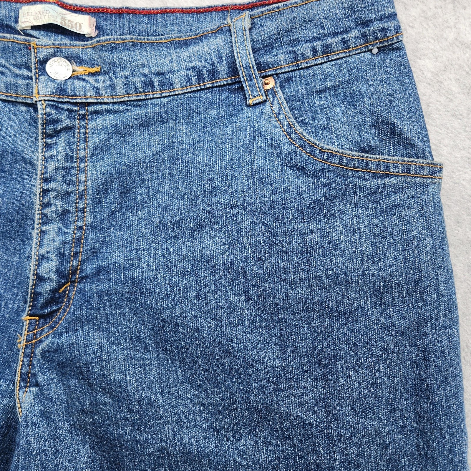 Levis 550 Jeans Womens 16 Medium Blue Relaxed Bootcut Denim Made Egypt Classic