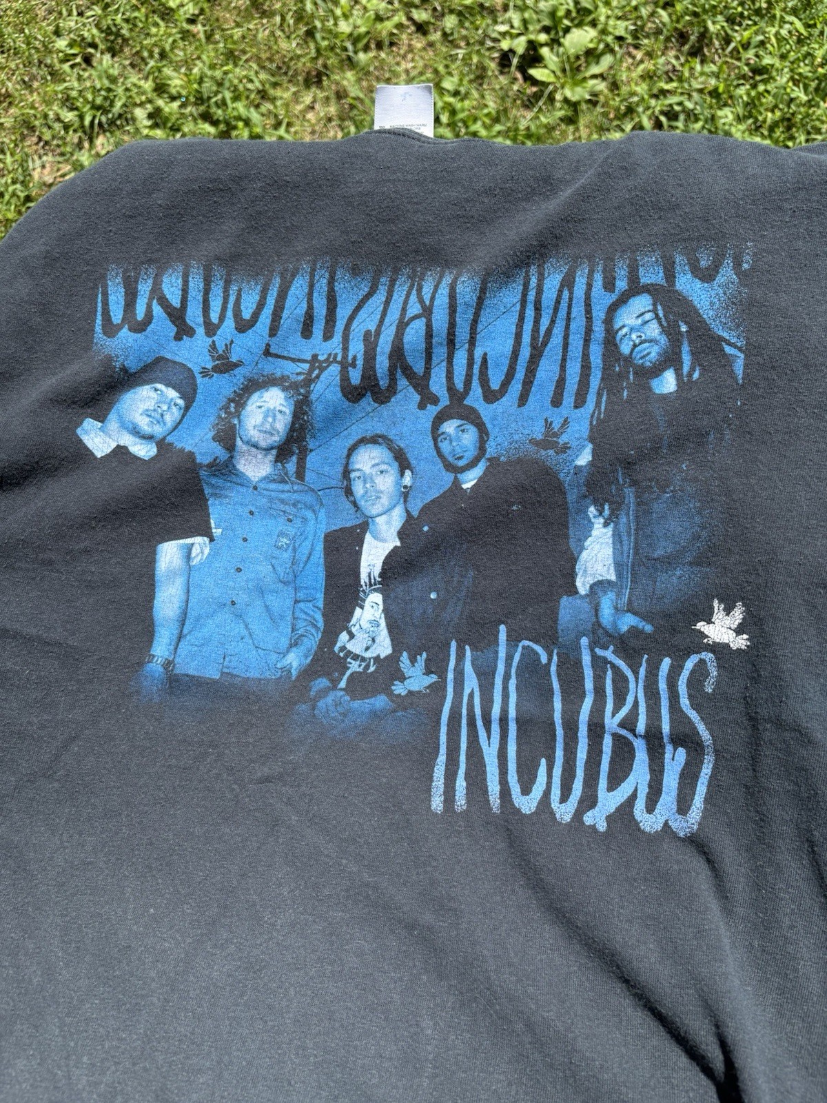 Anvil Incubus Double-Sided Graphic Tee Men’s Black Cotton Crew Neck Size L 2003