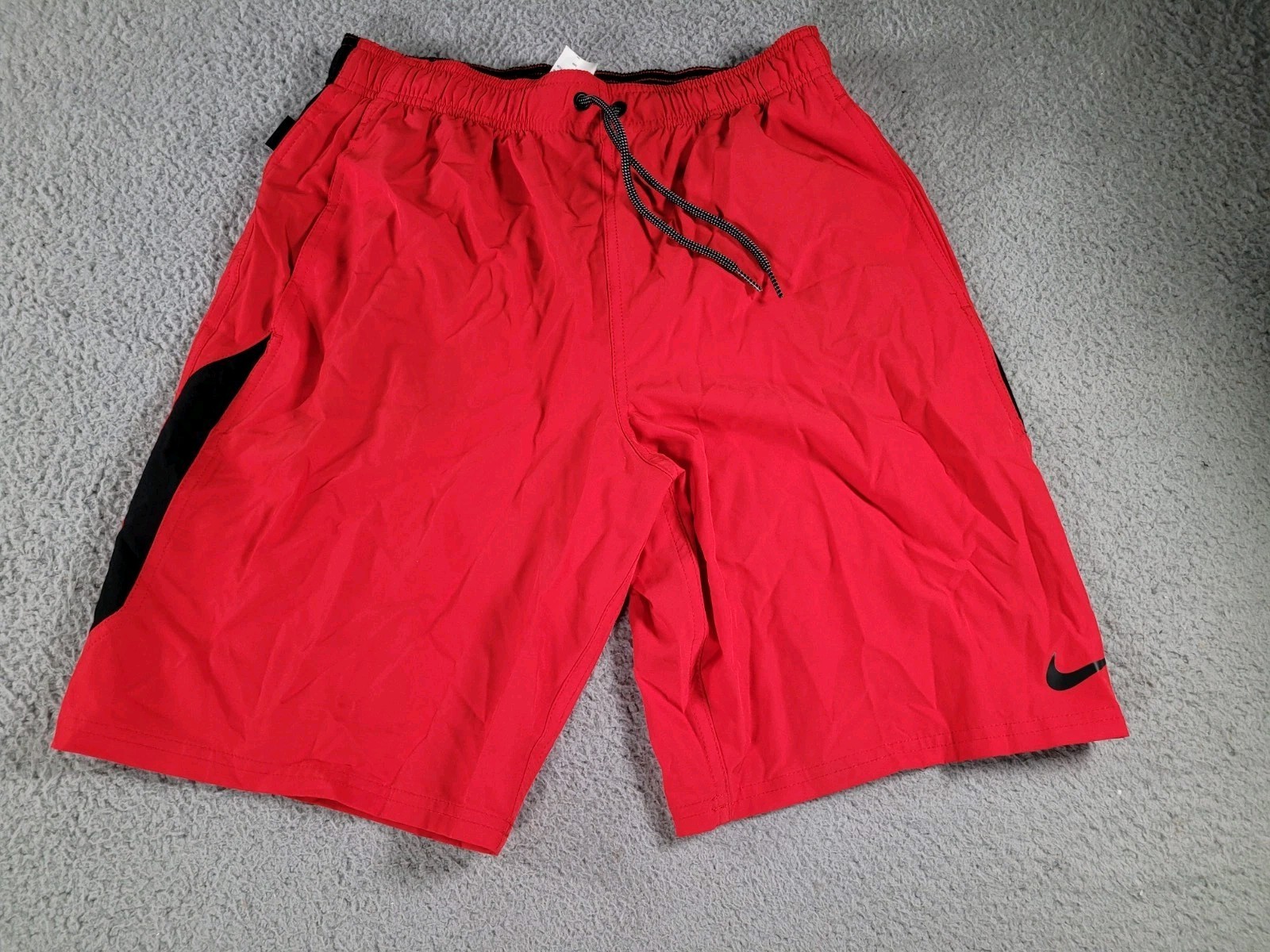 Nike Core Contend Mens Swim Trunks Shorts Sz M Red Mesh Lined Draw NESSA482-614