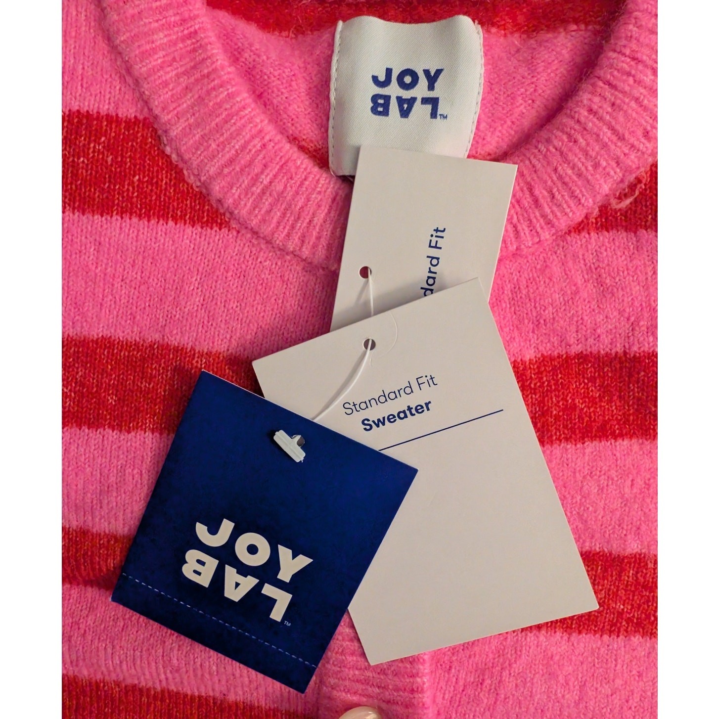 Joylab Bright Pink Striped Button Up Cardigan XS