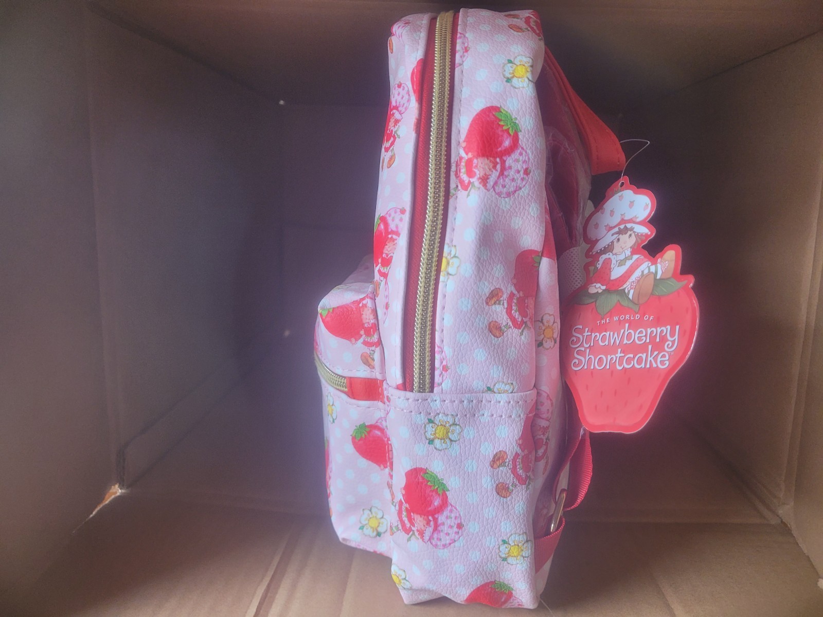 Strawberry Shortcake 11 Inches Small Kid PU Backpack With Adjustable Straps NWT