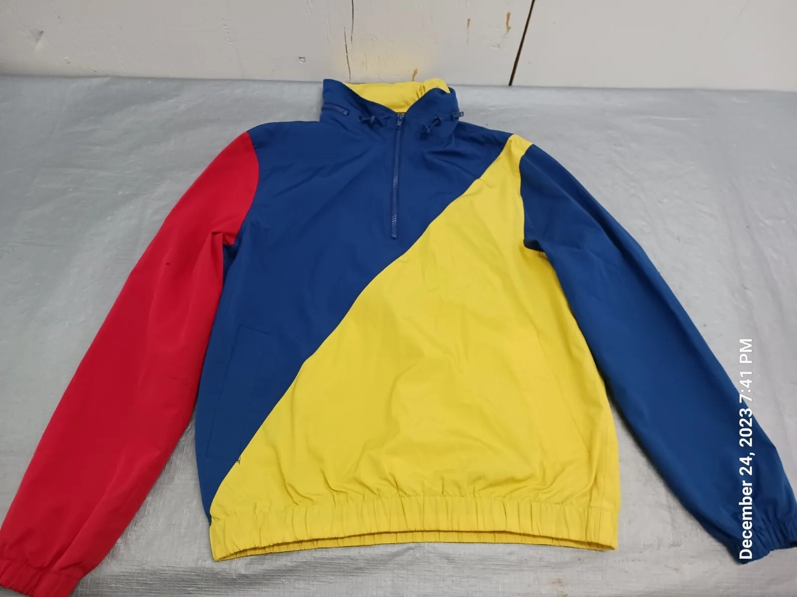 Forever 21 Retro Quarter Zip Color Block Windbreaker Size M